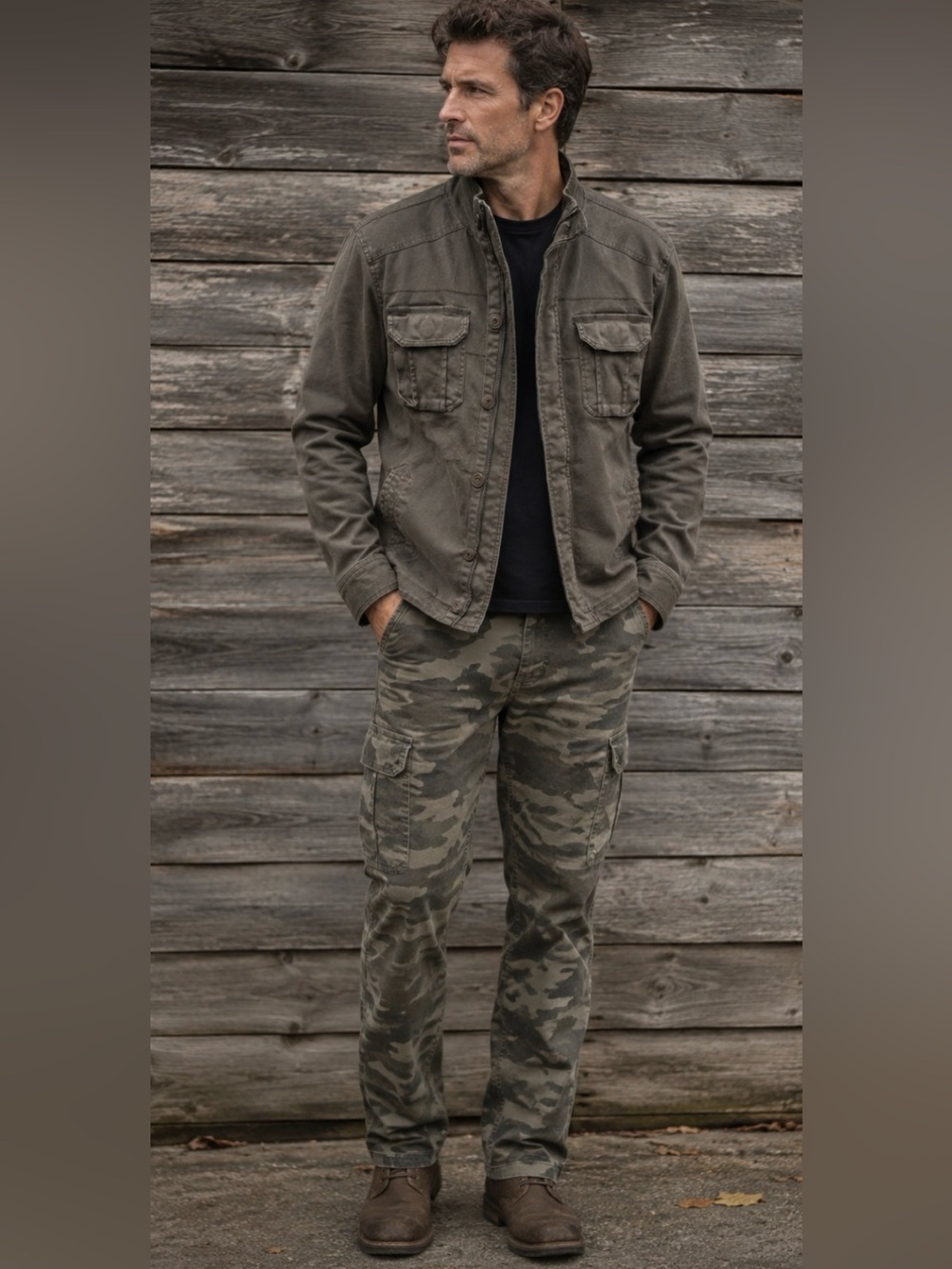 FLAG & ANTHEM Army Green Military Flack Utility Chore Trucker Work Jacket Size S